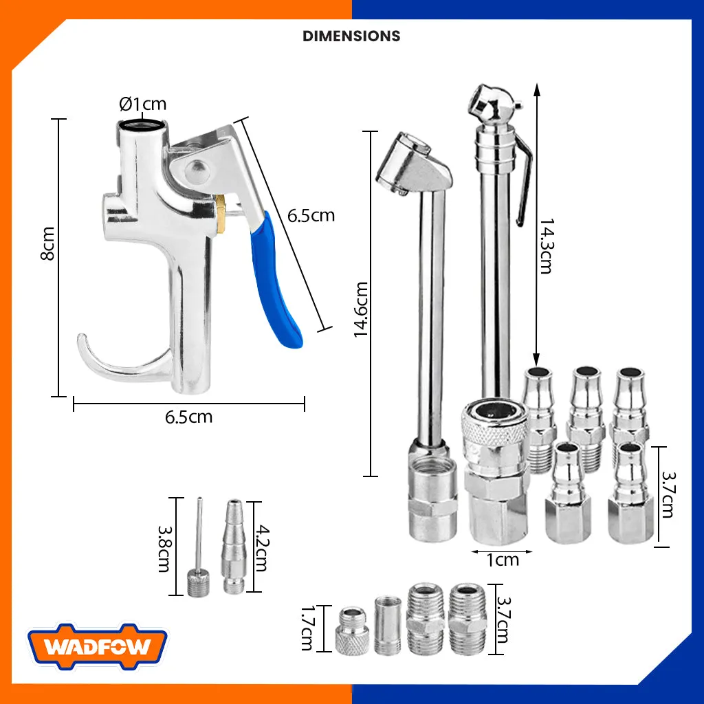 17 Pcs/set Nitto Type Optional Size: 1/4" Quick Coupler Air Gun Set WQP9423