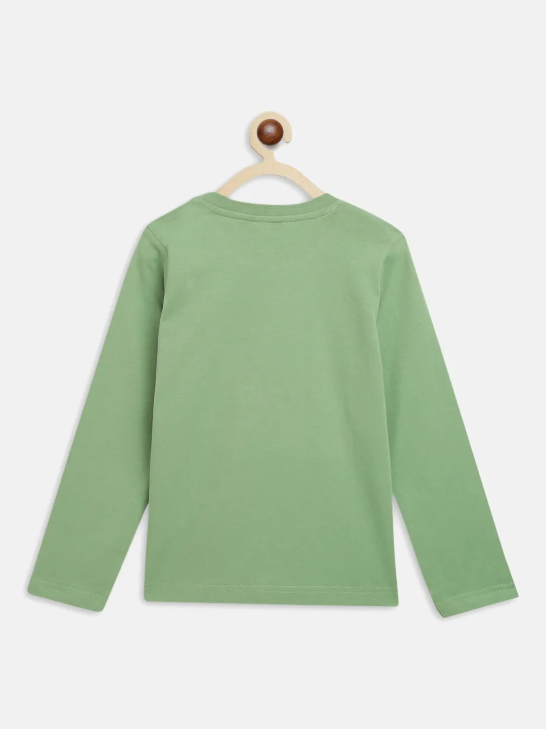 Boys Green Printed T-Shirt