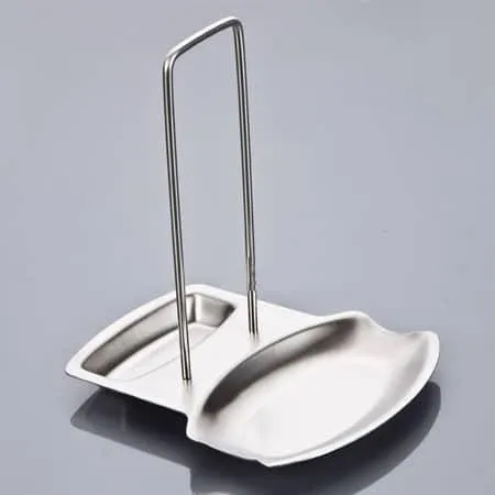 Convenient Durable Eco-Friendly Stainless Steel Spoon & Lid Holder