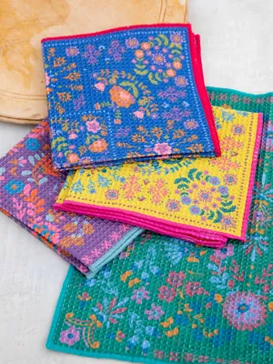 Dish Cloth Napkins, Set of 4 - Teal
