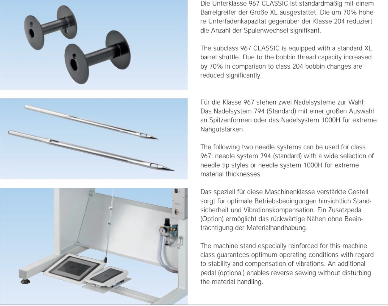DURKOPP ADLER 967-100180 ECO - Extreme Heavy Duty applications; Single Needle Lockstitch Flatbed Machine; complete set with High Power Servo Motor.