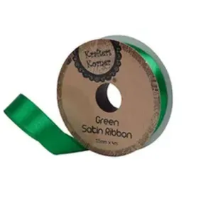 Green Satin Ribbon Various Sizes