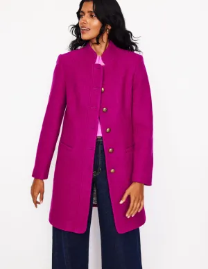 Hamilton Textured Coat-Vibrant Plum