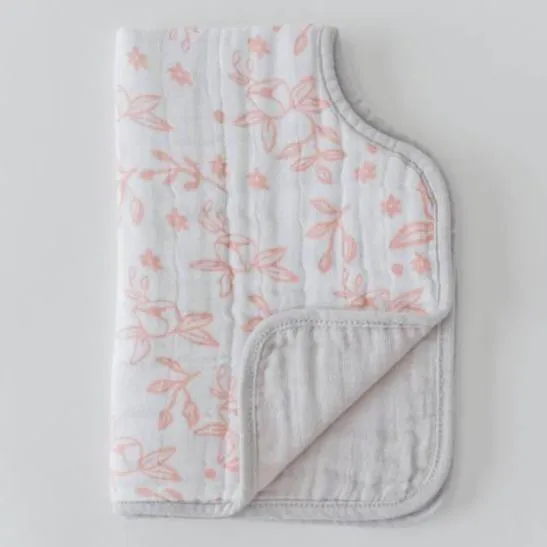 Little Unicorn Cotton Muslin Burp Cloth - Garden Rose