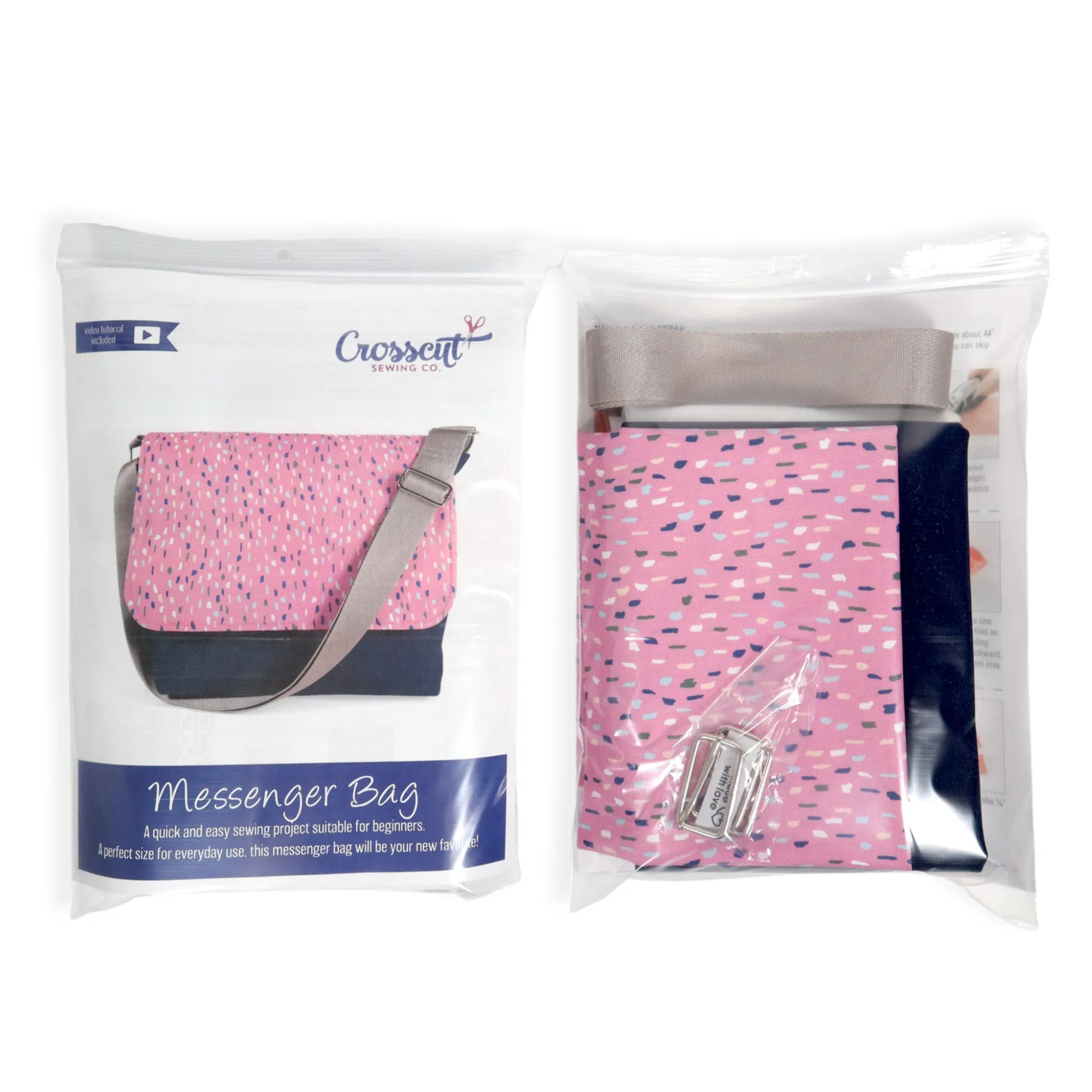 Messenger Bag Sewing Kit - Navy Rain