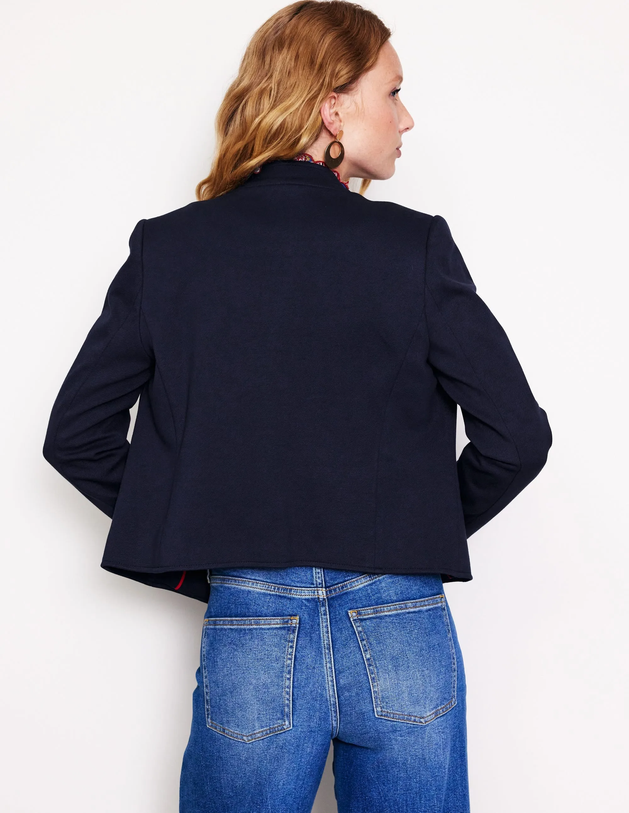 Military Ponte Jacket-Navy