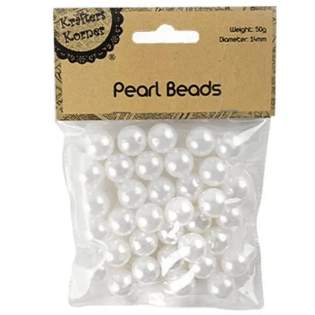 Pearl Beads 14mm Various Colours