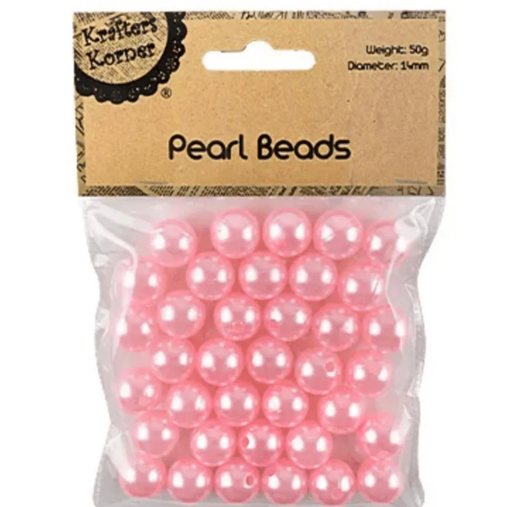 Pearl Beads 14mm Various Colours