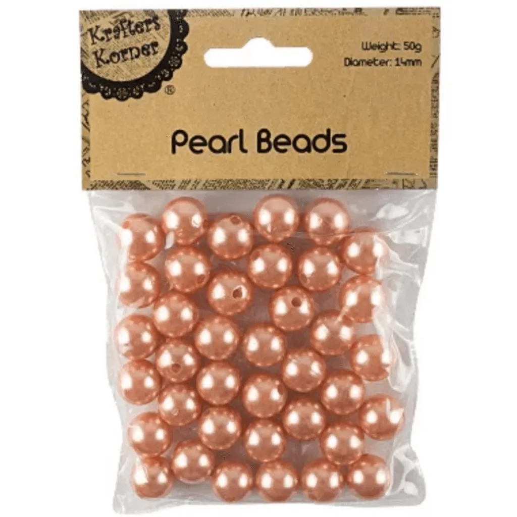 Pearl Beads 14mm Various Colours