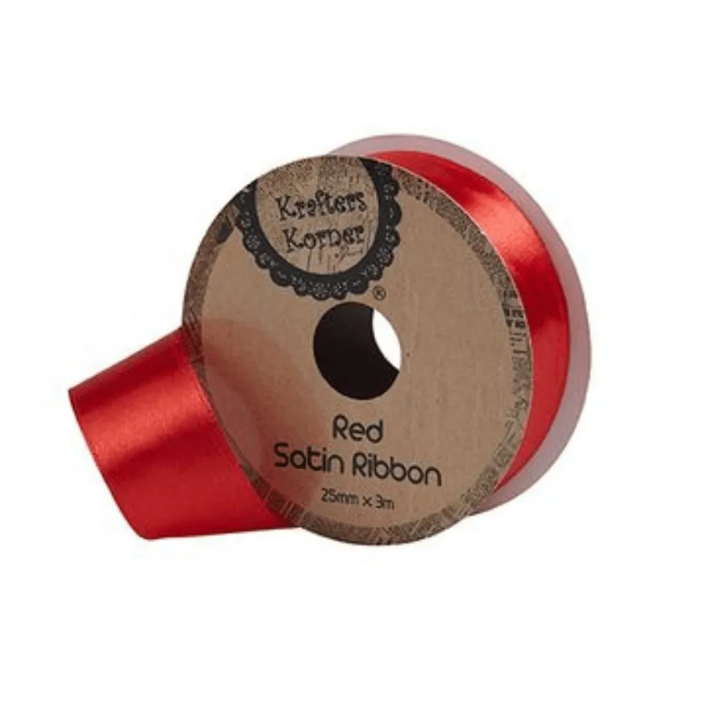 Red Satin Ribbon Various Sizes