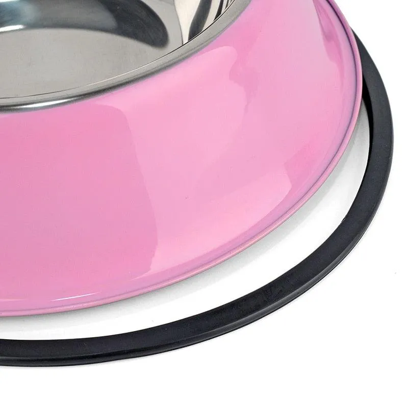 Universal Convenient Stainless Steel Pet's Feeding Bowl